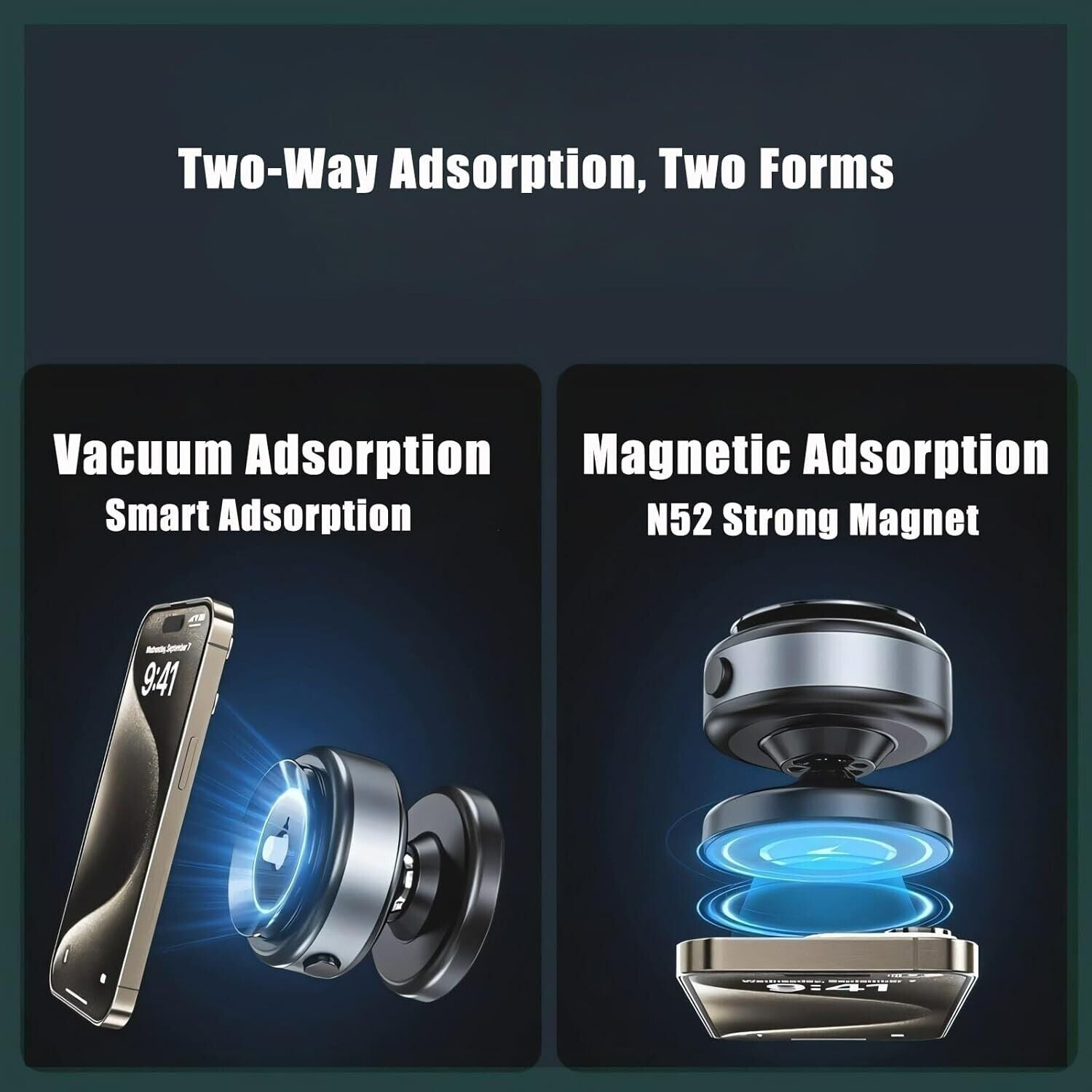 360 Rotatable Car Magnetic Phone Holder Mount Vacuum Magnetic Phone Holder Stand