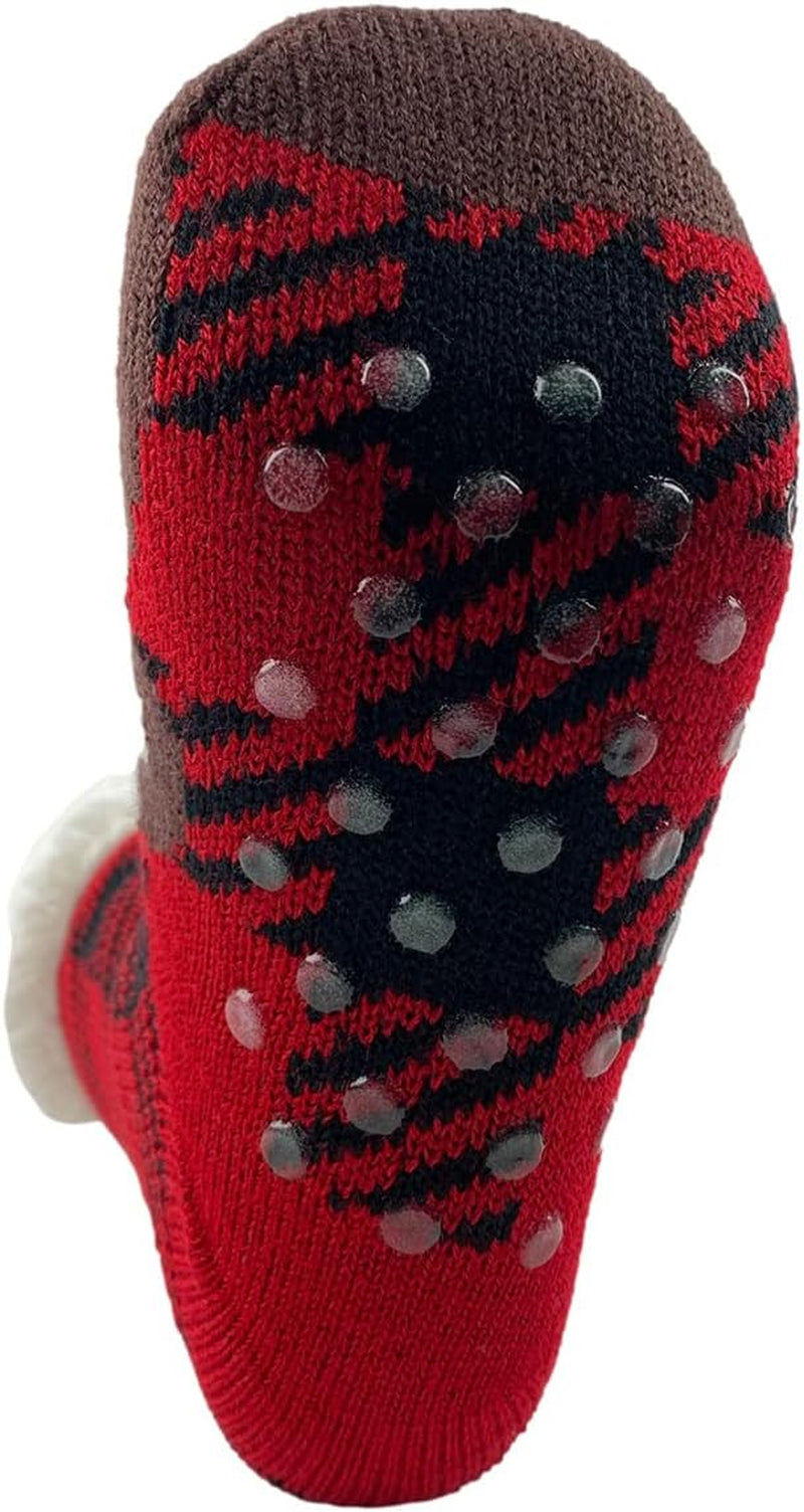 Sock Slippers for Women - 2 Pack Non Slip Socks - Fuzzy Socks Warm Socks with Grippers Sherpa Fleece Lined Thermal