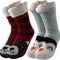 Sock Slippers for Women - 2 Pack Non Slip Socks - Fuzzy Socks Warm Socks with Grippers Sherpa Fleece Lined Thermal