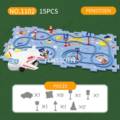 SPEEDCARS: Elektrische Racebaan & Stadspuzzel voor Kinderen